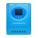 Toolvvik 100A MPPT Solar Charge Controller 12V 24V 36V 48V Auto Dual USB Charging forLead Acid Lithium Battery Solar Panel B