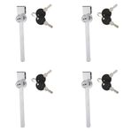 Toolvvik 4X Glass Cabinet Terrarium Showcase Display Sliding Glass Door Lock with Key