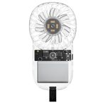 Toolvvik Handheld Mini Fan Adjustable Speed Pocket Air Cooler Fan 1200mAh Outdoor Portable Fan forOutdoor Travel Camping Color:White