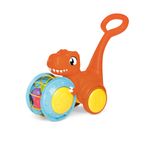 Toomies E73254 Tomy World Pic & Push T. Rex Bebek Push Oyuncak, Dino Çocuklar, Jurassic Park Oyuncakları, Renklerle ve Sesli Eğitsel Oyuncaklar, 1+ yaş için uygundur, Çok Renkli