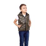 TOONTOY Çocuk Kapşonlu Parlak Yelek 6 Yaş, 6 Yaş, Kapşonlu Parlak Yelek, Haki, Erkek