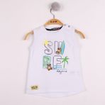 Toontoy Erkek Bebek Surf Baskılı Atlet - 6 Ay - Beyaz