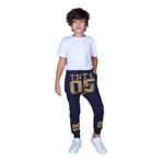 TOONTOY Erkek Çocuk 05 Baskılı Şalvar Tipi Eşofman Altı 12-13 Yaş, 12-13 Yaş, 12566-, Lacivert, Erkek Çocuk