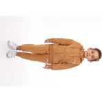 Toontoy Erkek Çocuk 2'li Takım Nakış Baskılı Kapüşonlu Fermuarlı Cepli Sweatshirt & Beli Paçası Lastikli Cepli Jogger Eşofman Altı - 3 Iplik Şardonlu - Kahverengi - 4