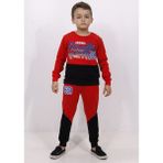 Toontoy Erkek Çocuk 69 Baskılı İçi Pamuklu Eşofman Takım - 5 Yaş - Kırmızı