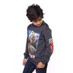 Toontoy Erkek Çocuk Aslan ve Blood Clan Baskılı Sweatshirt Füme 10 YAŞ
