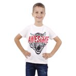 Toontoy Erkek Çocuk Awesome Pul Nakışlı T-Shirt - 8 Yaş - Ekru