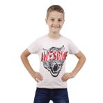 Toontoy Erkek Çocuk Awesome Pul Nakışlı T-Shirt Kahve Melanj 10 YAŞ