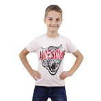 Toontoy Erkek Çocuk Awesome Pul Nakışlı T-Shirt Kahve Melanj 6 YAŞ