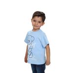 Toontoy Erkek Çocuk Ayıcık Baskılı Tişört Mavi 1 YAŞ