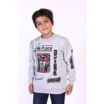 Toontoy Erkek Çocuk Balıkçı Yaka İçi Pamuklu Sweatshirt