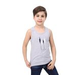 Toontoy Erkek Çocuk Baskılı Atlet Gri Melanj 10-11 YAŞ