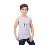 Toontoy Erkek Çocuk Baskılı Atlet Gri Melanj 8-9 YAŞ