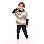 Toontoy Erkek Çocuk Baskılı Eşofman Takım - 3 Yaş - Bej