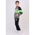 Toontoy Erkek Çocuk Baskılı Eşofman Takım - Antrasit - 8 - 9 Yaş