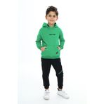 Toontoy Erkek Çocuk Baskılı Eşofman Takım Çimen Yeşili 5 YAŞ