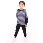 Toontoy Erkek Çocuk Baskılı Eşofman Takım Gri 3 YAŞ