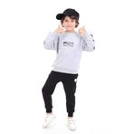 TOONTOY Erkek Çocuk Baskılı Eşofman Takım, Gri Melanj, 4 Yaş, 4 Yaş, 22676, Gri Melanj, erkek-çocuk