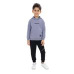 Toontoy Erkek Çocuk Baskılı Eşofman Takım Koyu Gri 6 YAŞ