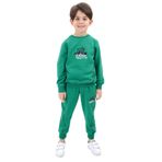 Toontoy Erkek Çocuk Baskılı Eşofman Takım Koyu Yeşil 7 YAŞ