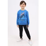 Toontoy Erkek Çocuk Baskılı Eşofman Takım Saks 5 YAŞ