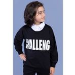 Toontoy Erkek Çocuk Baskılı Gömlek Yaka Sweatshirt