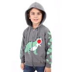 Toontoy Erkek Çocuk Baskılı Hırka Antrasit Melanj 5 YAŞ