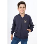 Toontoy Erkek Çocuk Baskılı Hırka Füme 10-11 YAŞ