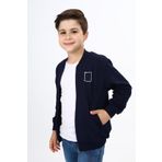 Toontoy Erkek Çocuk Baskılı Hırka Lacivert 8-9 YAŞ