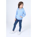 Toontoy Erkek Çocuk Baskılı Hırka Mavi 4 YAŞ