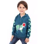 Toontoy Erkek Çocuk Baskılı Hırka Petrol Mavi 4 YAŞ