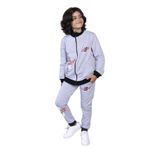 Toontoy Erkek Çocuk Baskılı İki Yanı Cepli Eşofman Takımı Gri Melanj 6-7 YAŞ