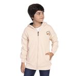 Toontoy Erkek Çocuk Baskılı Kapşonlu Hırka Bej 10-11 YAŞ