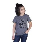 Toontoy Erkek Çocuk Baskılı Kolları Şerit Detaylı Tişört Antrasit Melanj 12 YAŞ
