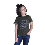 Toontoy Erkek Çocuk Baskılı Kolları Şerit Detaylı Tişört Haki 10 YAŞ