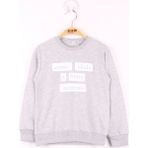 Toontoy Erkek Çocuk Baskılı Sweatshirt - 1 Yaş - Gri Melanj