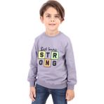 Toontoy Erkek Çocuk Baskılı Sweatshirt - 3 Yaş - Koyu Gri