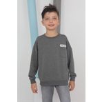 Toontoy Erkek Çocuk Baskılı Sweatshirt Antrasit Melanj 6 YAŞ