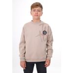 Toontoy Erkek Çocuk Baskılı Sweatshirt Bej 8-9 YAŞ
