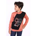 Toontoy Erkek Çocuk Baskılı Sweatshirt Kiremit 8 YAŞ