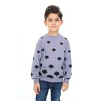 Toontoy Erkek Çocuk Baskılı Sweatshirt Koyu Gri 7 YAŞ