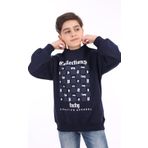 Toontoy Erkek Çocuk Baskılı Sweatshirt Lacivert 8 YAŞ