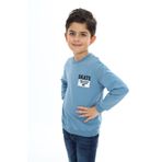Toontoy Erkek Çocuk Baskılı Sweatshirt Mavi 5 YAŞ