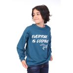 TOONTOY Erkek Çocuk Baskılı Sweatshirt Petrol Mavi, 6-7 Yaş, 22677, Petrol Mavi, erkek-çocuk