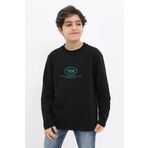 Toontoy Erkek Çocuk Baskılı Sweatshirt Siyah 14 YAŞ