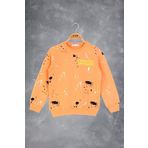 Toontoy Erkek Çocuk Baskılı Sweatshirt Turuncu 10 YAŞ