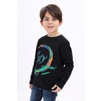 Toontoy Erkek Çocuk Baskılı Tişört - 8 Yaş - Siyah