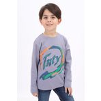 Toontoy Erkek Çocuk Baskılı Tişört Gri 5 YAŞ
