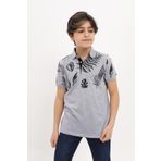 Toontoy Erkek Çocuk Baskılı Tişört Gri Melanj 13-14 YAŞ