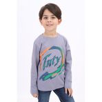Toontoy Erkek Çocuk Baskılı Tişört Gri